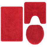 Vidaxl antislip badmat set 3 pcs rood pp