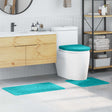 Vidaxl antislip badmat set 3 st turquoise 50 x 80 cm pp