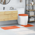 Vidaxl antislip badmat set 3 st oranje 50 x 80 cm pp