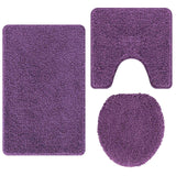 Vidaxl antislip badmat set 3 pcs paars pp