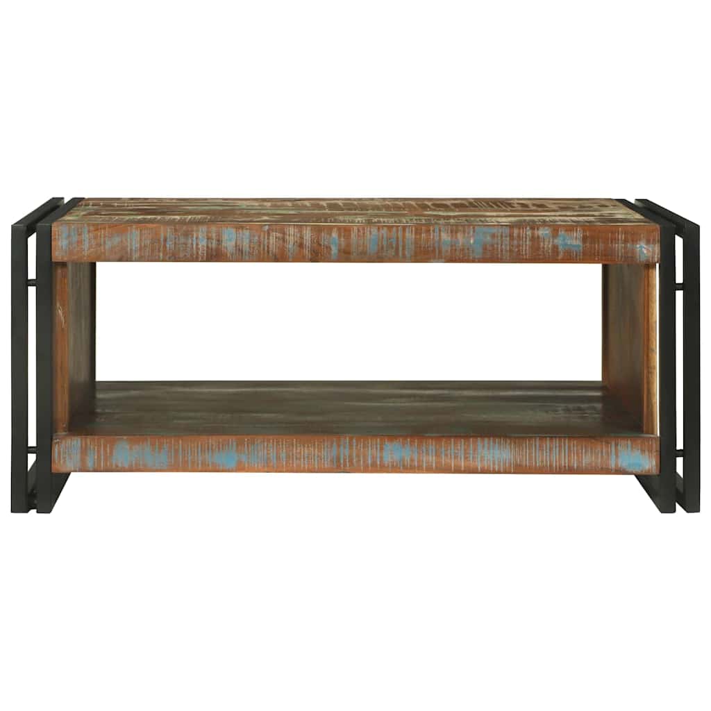Vidaxl salontafel multikleur 90 x 50 x 38 cm massief gerecycled hout