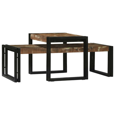 Vidaxl salontafel 2 st multikleur 48 x 40 x 40 cm