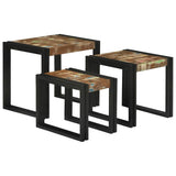 Vidaxl nesttafel 3 st bruin en zwart 50 x 40 x 45 cm