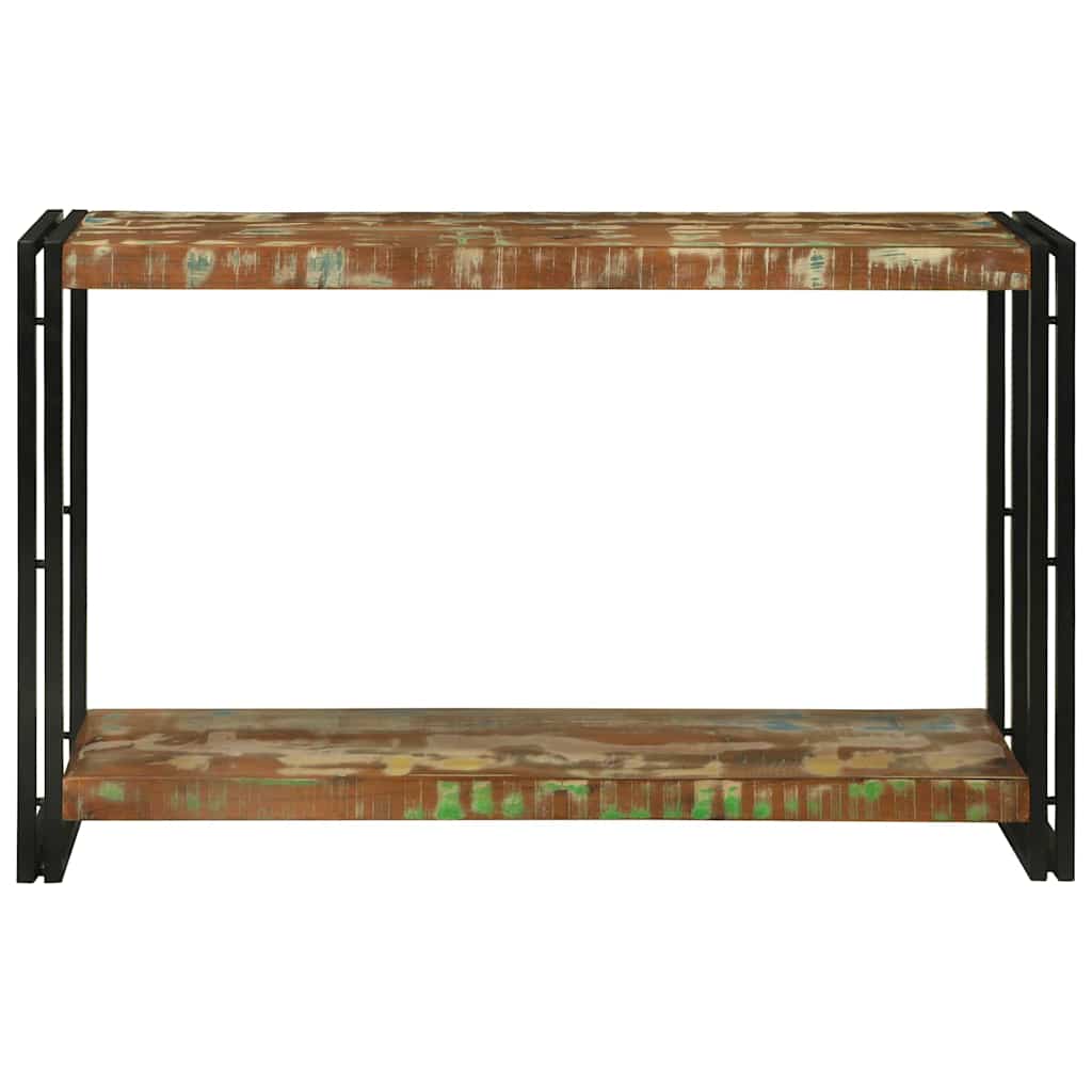 Vidaxl wandtafel multikleur 120 x 33 x 75 cm massief gerecycled hout