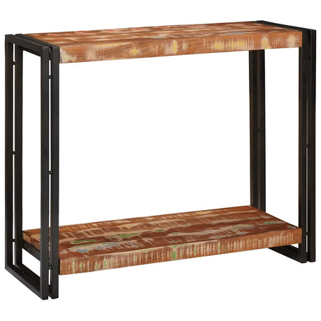 Vidaxl wandtafel multikleur 90 x 33 x 75 cm massief gerecycled hout