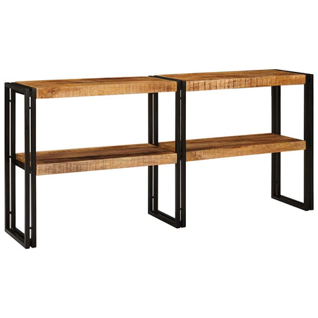 Vidaxl wandtafel met plank bruin 160 x 33 x 75 cm massief mango hout