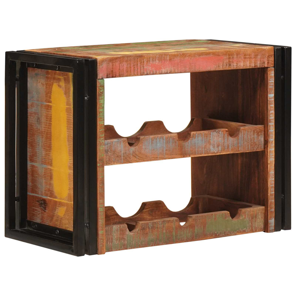 Vidaxl wijnrek bruin 60 x 45 x 33 cm massief gerecycled hout