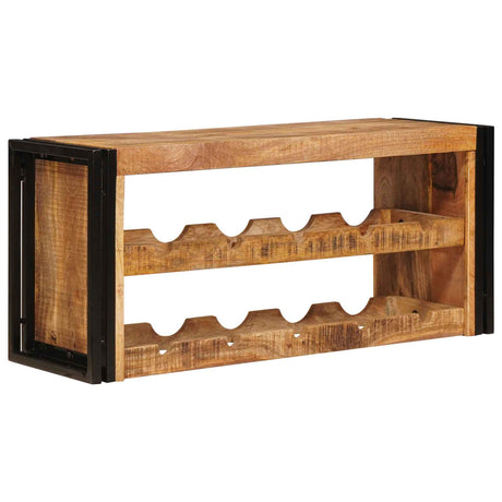 Vidaxl wijnrek bruin 100 x 45 x 33 cm massief ruw mango hout