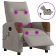 Vidaxl massagestoel elektrisch verstelbaar stof taupe