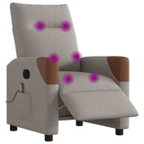 Vidaxl massagestoel elektrisch verstelbaar stof taupe