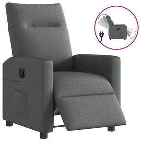 Vidaxl fauteuil elektrisch verstelbaar stof donkergrijs