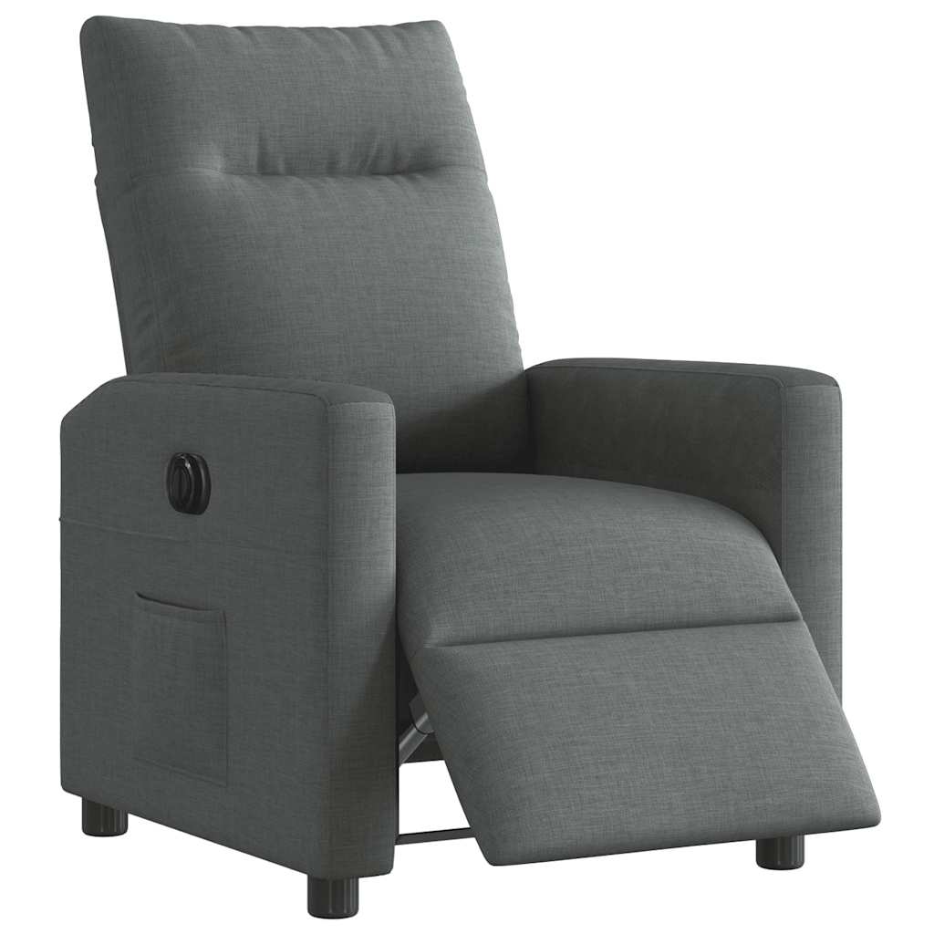 Vidaxl fauteuil elektrisch verstelbaar stof donkergrijs