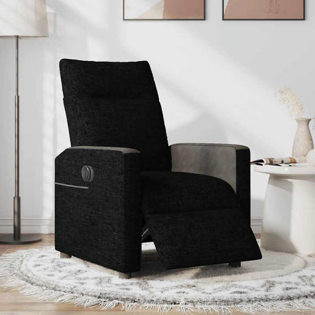Vidaxl fauteuil verstelbaar elektrisch stof zwart