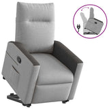 Vidaxl sta-op-stoel verstelbaar stof wolk grijs