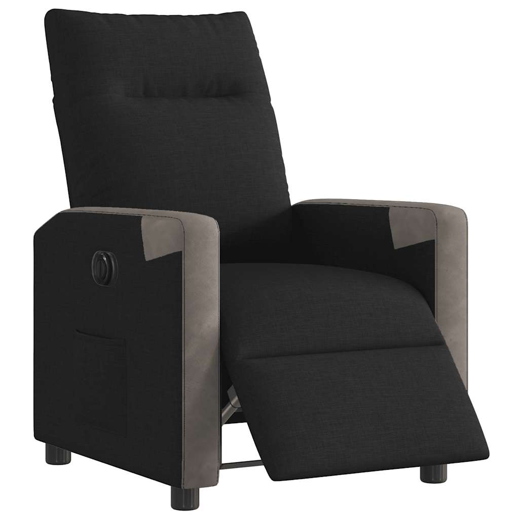 Vidaxl fauteuil verstelbaar elektrisch stof zwart