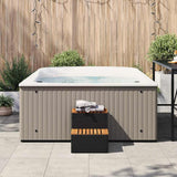 Vidaxx Whirlpool-Stufe 50x50x50,5cm Polyrattan massives Akazienholz schwarz