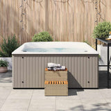Vidaxx Whirlpool-Stufe 50 x 50 x 50,5 cm, Polyrattan, massives Akazienholz, beige