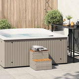 Vidaxx Whirlpool-Stufe 50x50x50,5 cm Polyrattan massives Akazienholz