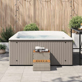 Vidaxx Whirlpool-Stufe 50x50x50,5 cm Polyrattan massives Akazienholz
