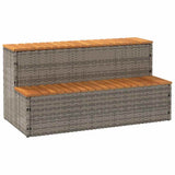 Vidaxx Whirlpool-Stufe 100 x 50 x 50,5 cm, Polyrattan, massives Akazienholz
