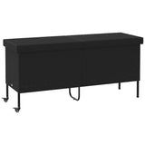 Vidaxl tuinbox met wielen 160x55x75 cm poly rattan zwart