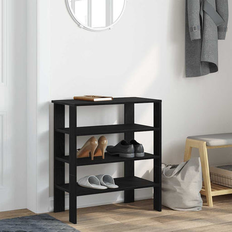 Vidaxx Schuhregal 61x32x70 cm lackiertes Holz schwarz