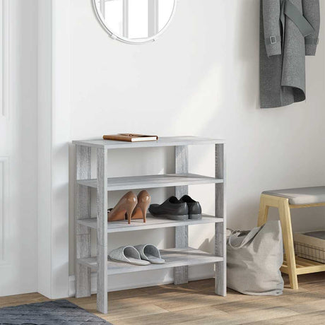 Vidaxx Schuhregal 61x32x70 cm verarbeitetes Holz Sonoma grau