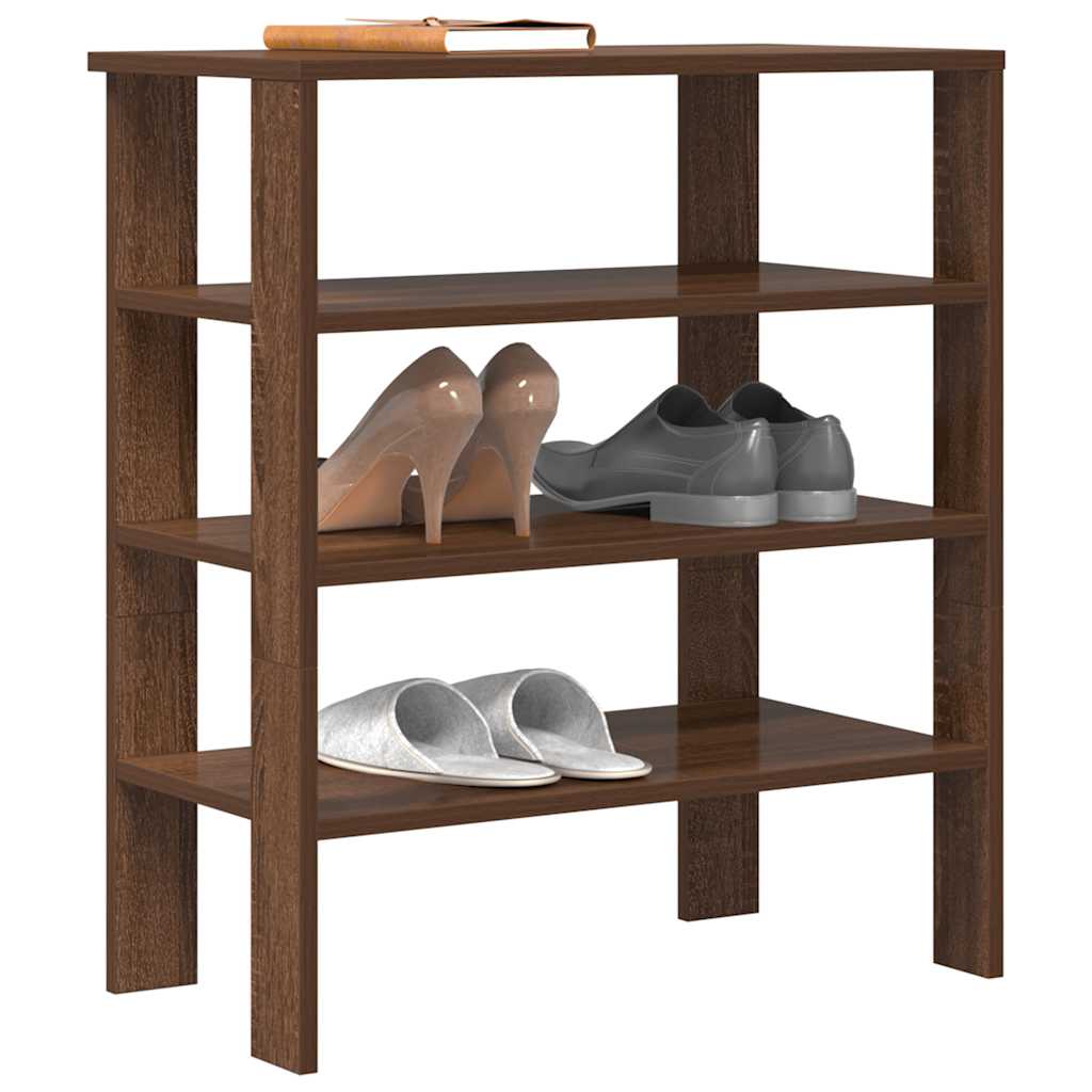 Vidaxx Schuhregal 61 x 32 x 70 cm, fertige Holzfarbe, braune Eiche