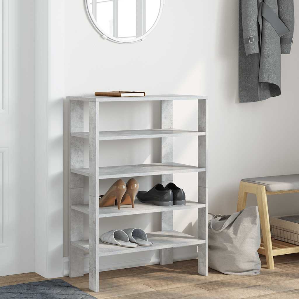 Vidaxx Schuhregal 61x32x87,5 cm Holzwerkstoff Betongrau