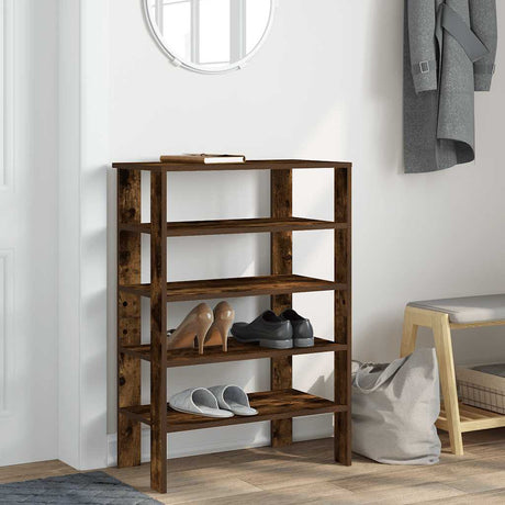 Vidaxx Schuhregal 61x32x87,5 cm verarbeitetes Holz, geräucherte Eiche