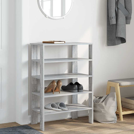 Vidaxx Schuhregal 61 x 32 x 87,5 cm, lackiert in der Farbe Sonoma-Eiche in der Farbe Grau