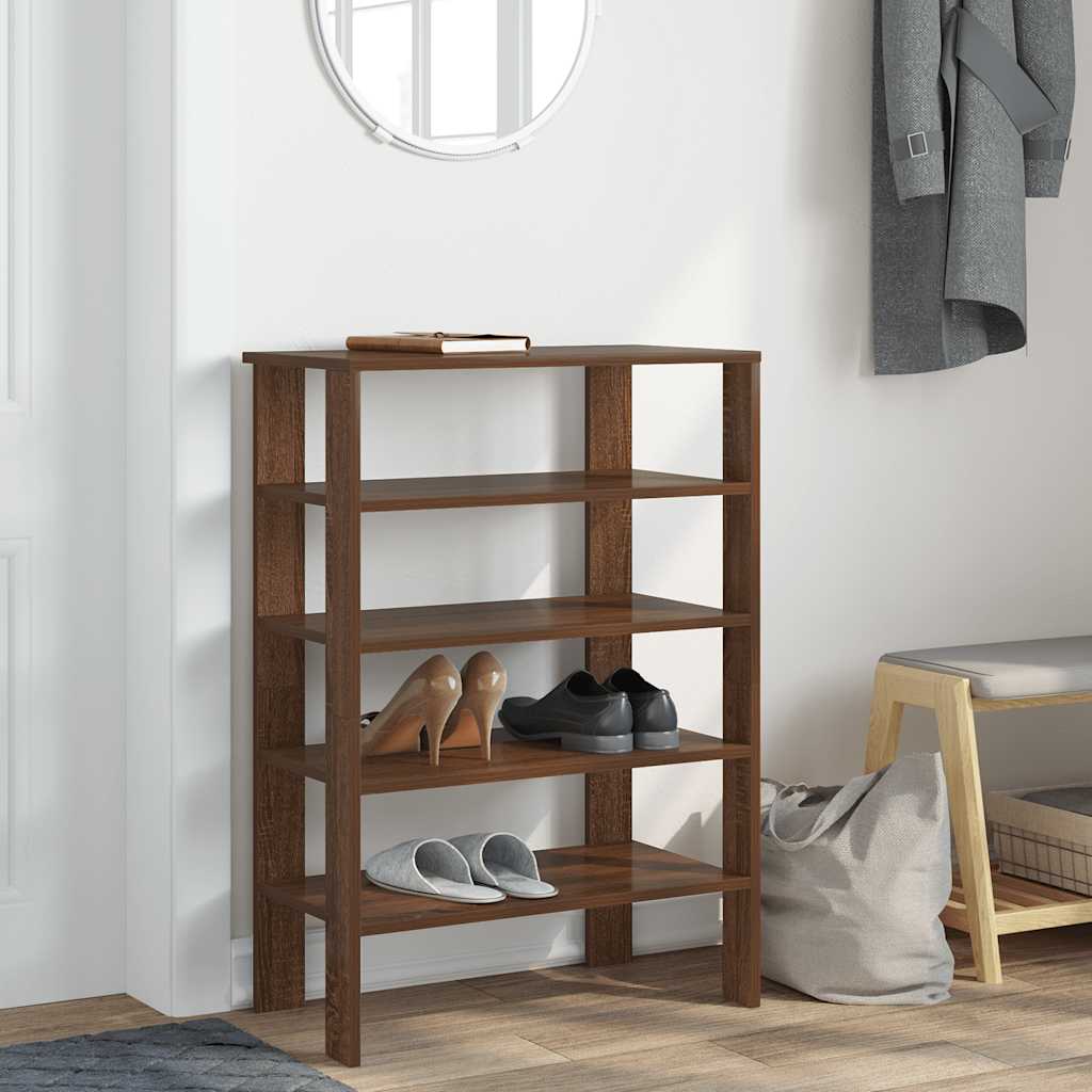 Vidaxx Schuhregal 61x32x87,5 cm, fertiges Holz, braune Eiche