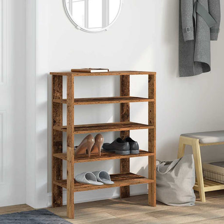 Vidaxx Schuhregal 61x32x87,5 cm verarbeitetes Holz, altholzfarben