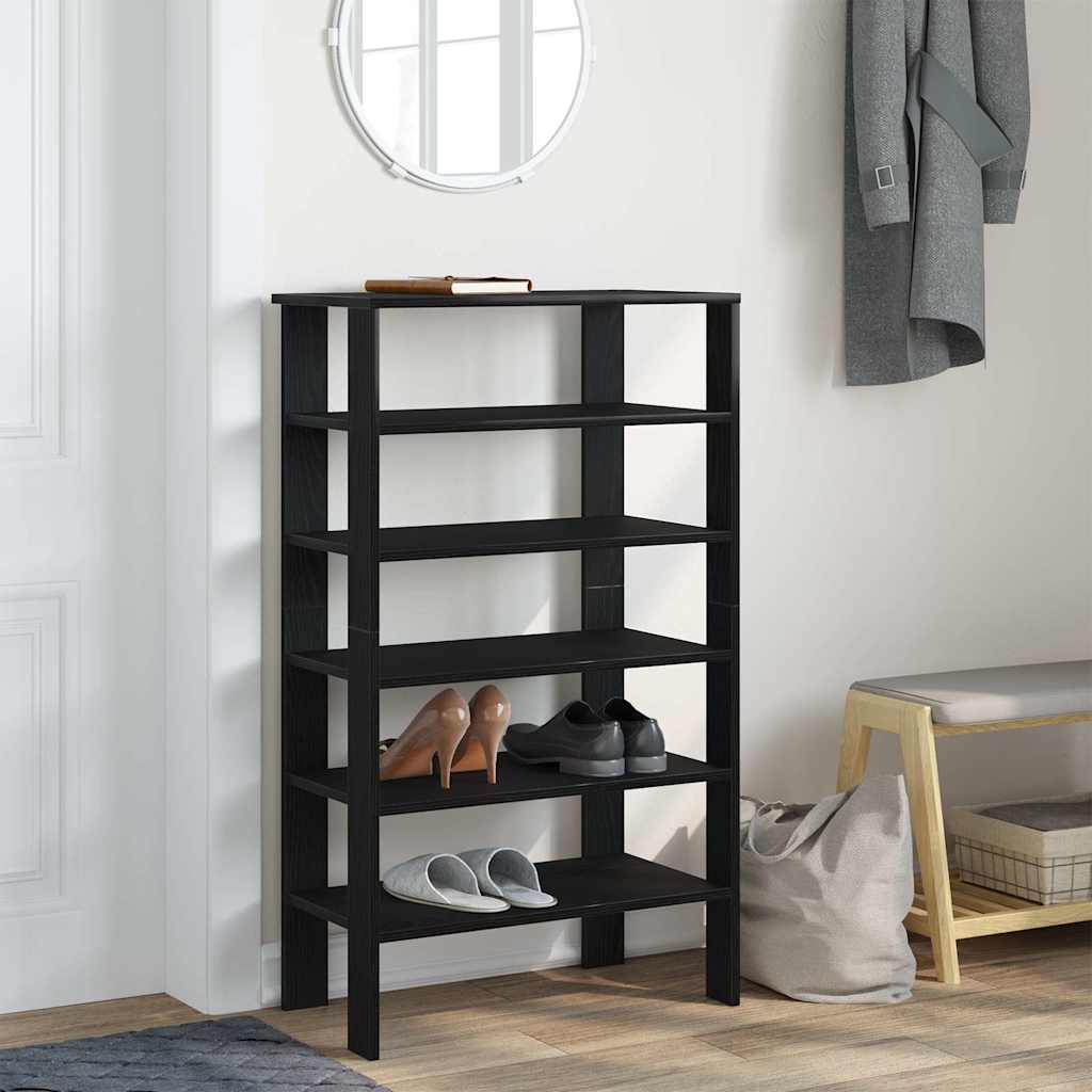 Vidaxx Schuhregal 61x32x105 cm lackiertes Holz schwarz