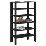 Vidaxx Schuhregal 61x32x105 cm lackiertes Holz schwarz
