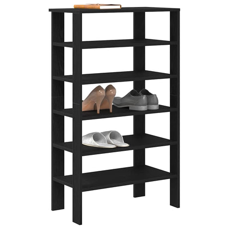 Vidaxx Schuhregal 61x32x105 cm lackiertes Holz schwarz