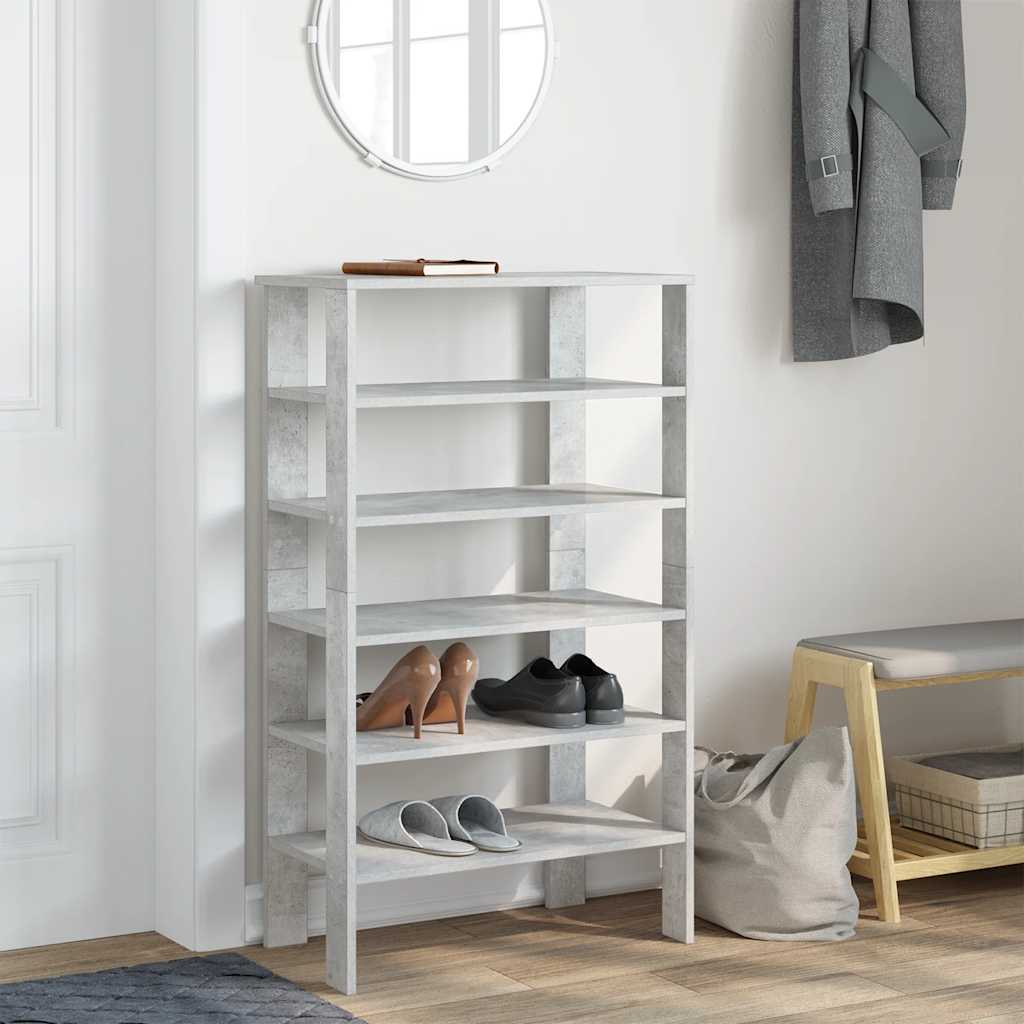 Vidaxx Schuhregal 61x32x105 cm Holzwerkstoff Betongrau