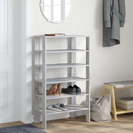 Vidaxx Schuhregal 61x32x105 cm, Holzwerkstoff, Sonoma-Eiche, grau