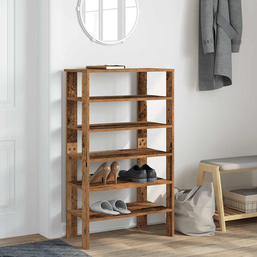 Vidaxx Schuhregal 61x32x105 cm fertiges Holz, altholzfarben