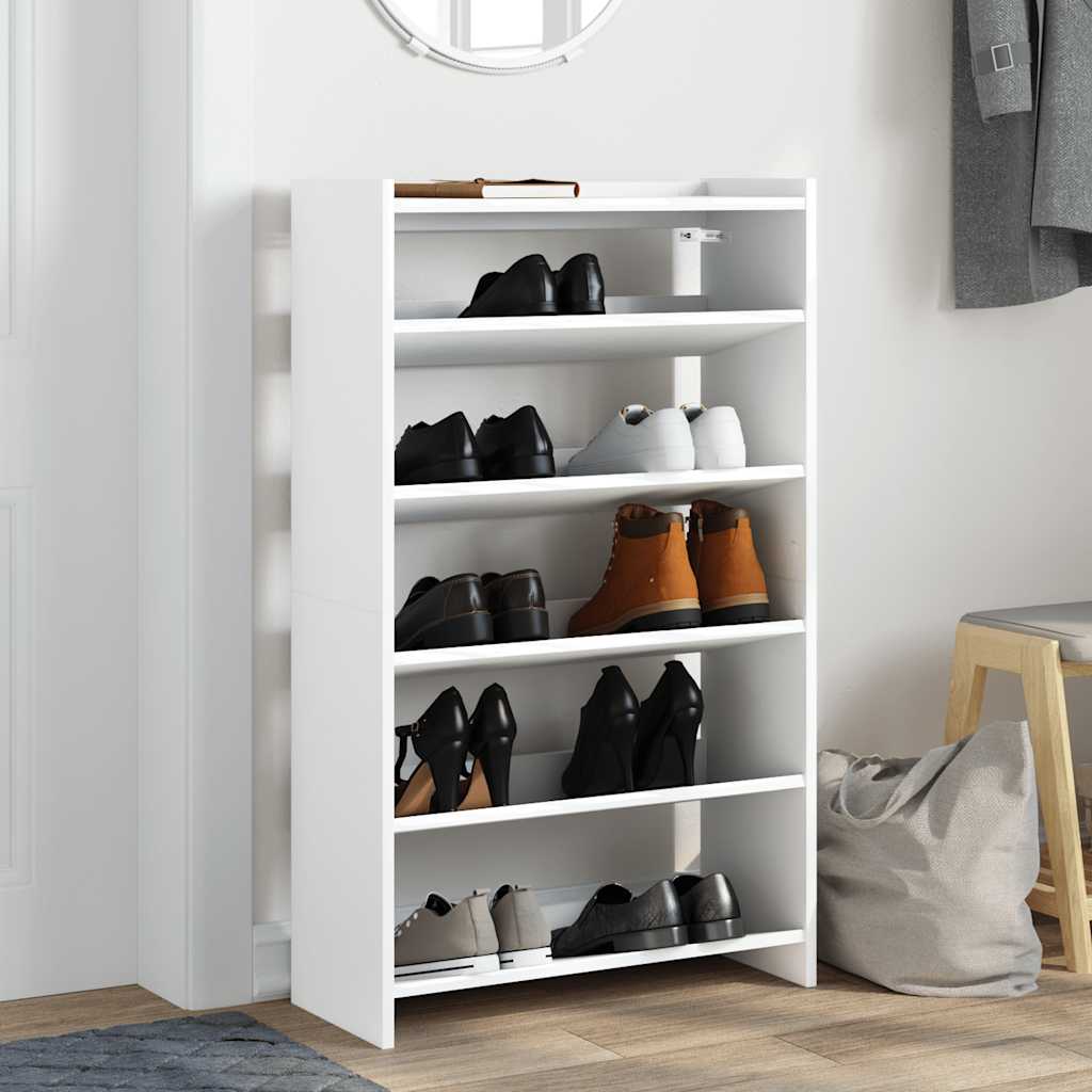 Vidaxx Schuhregal 60x25x100 cm aus Holz weiß lackiert