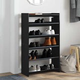 Vidaxx Schuhregal 60x25x100 cm lackiertes Holz schwarz