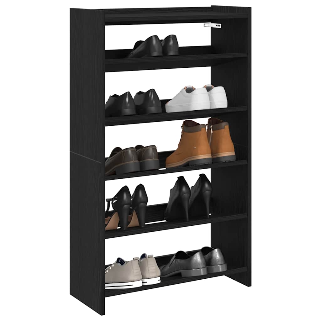 Vidaxx Schuhregal 60x25x100 cm lackiertes Holz schwarz
