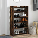Vidaxx Schuhregal 60x25x100 cm verarbeitetes Holz, geräucherte Eiche