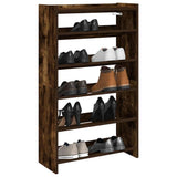 Vidaxx Schuhregal 60x25x100 cm verarbeitetes Holz, geräucherte Eiche