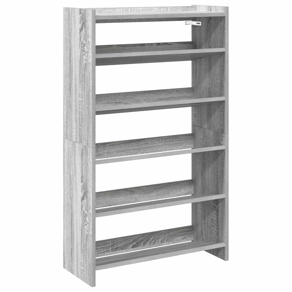 Vidaxx Schuhregal 60x25x100 cm, Holzwerkstoff, Sonoma-Eiche, grau