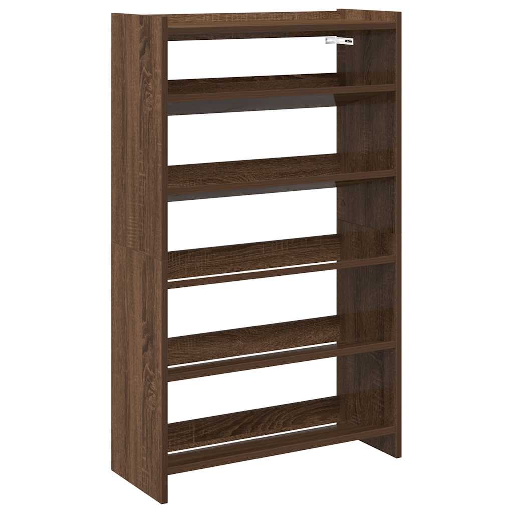 Vidaxx Schuhregal 60x25x100 cm, fertige Holzfarbe, braune Eiche