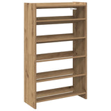 VidaXL Schuhregal 60x25x100 cm aus handgefertigtem Holz, handwerkliche Eichenfarbe