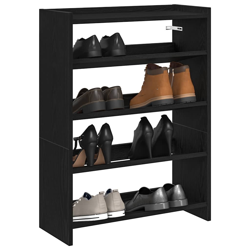 Vidaxx Schuhregal 60x25x81 cm lackiertes Holz schwarz