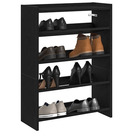 Vidaxx Schuhregal 60x25x81 cm lackiertes Holz schwarz