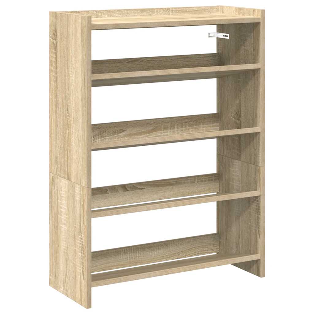 Vidaxx Schuhregal 60x25x81 cm, fertiges Holz Sonoma-Eiche-farbig